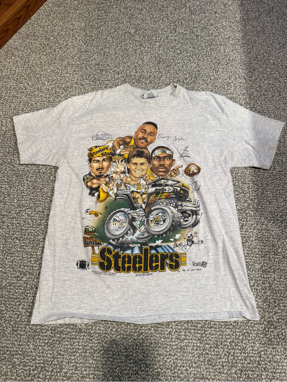 Vintage 1994 Pittsburgh Steelers NFL Road to Super Bowl Shirt